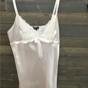White satin slip nightgown. Jones New York. X-Large.